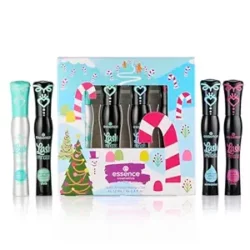 Vegan mascara set: 4 cruelty-free mascaras for false lash effect, waterproof, primer, curl & volume.  Stocking stuffer.