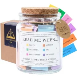 Unique Bible Verse Jar, Christian gift for women, ideal Christmas or 2024 gift. Perfect prayer jar & religious gift for Mom.